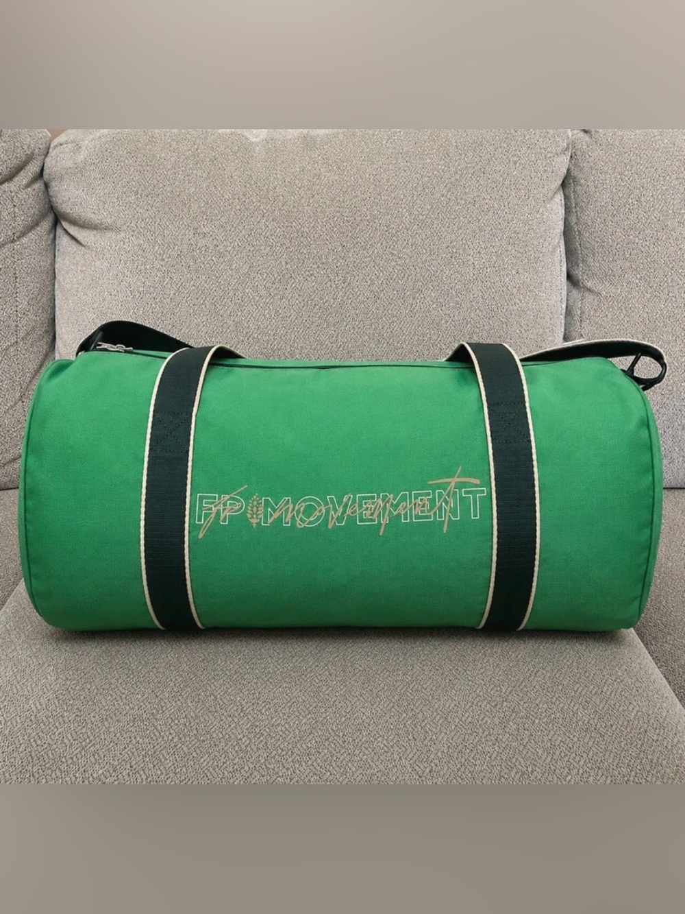 Free People Green Canvas Duffel Bag